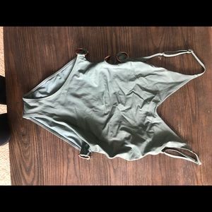 AE • olive 3 ring open back one piece